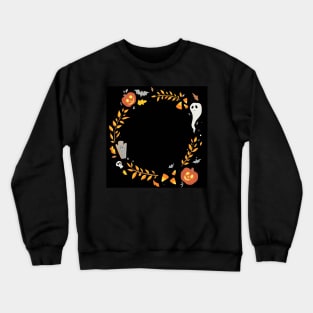 Cute and spooky Halloween wreath Crewneck Sweatshirt